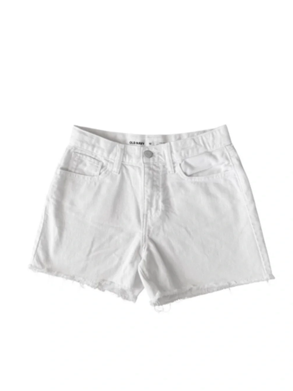 Old Navy Girls Adjustable Waist Jean Shorts White Sz 12